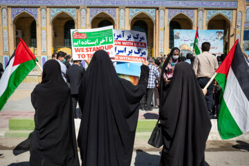 تجمع مردم کرمانشاه در حمایت از مردم مظلوم فلسطین‎