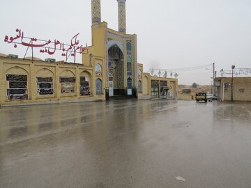 بارش باران پاییزی در ابرکوه