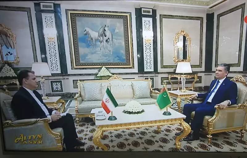 Iranian ambassador, Turkmenistan's president discuss bilateral ties in Ashgabat 