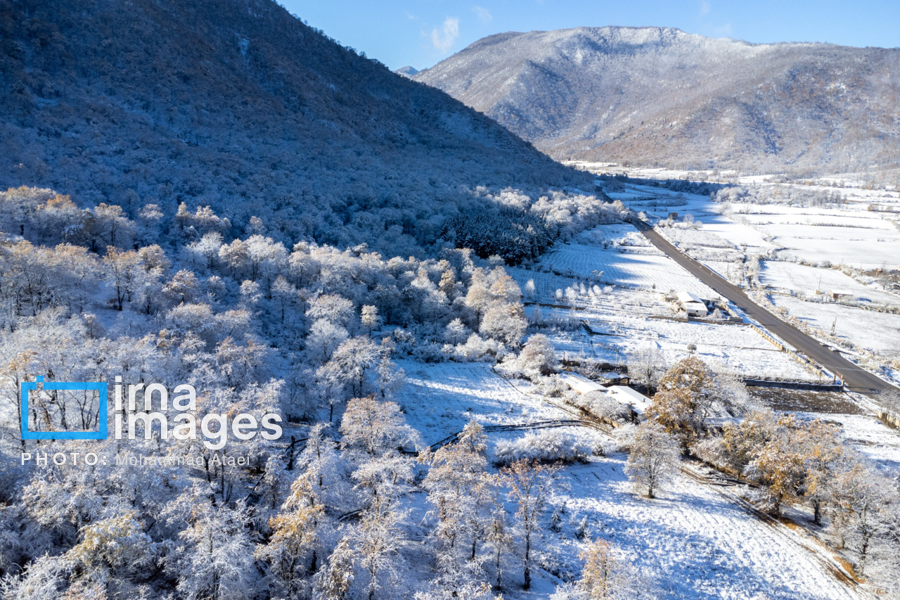 بارش برف پاییزی در گلستان