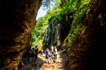 Behesht Baran Waterfall in Iran