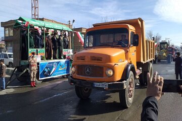 راهپیمایی خودرویی ۲۲ بهمن در اشنویه