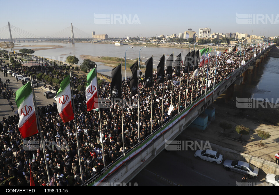 تشییع پیکر شهید قاسم سلیمانی در اهواز