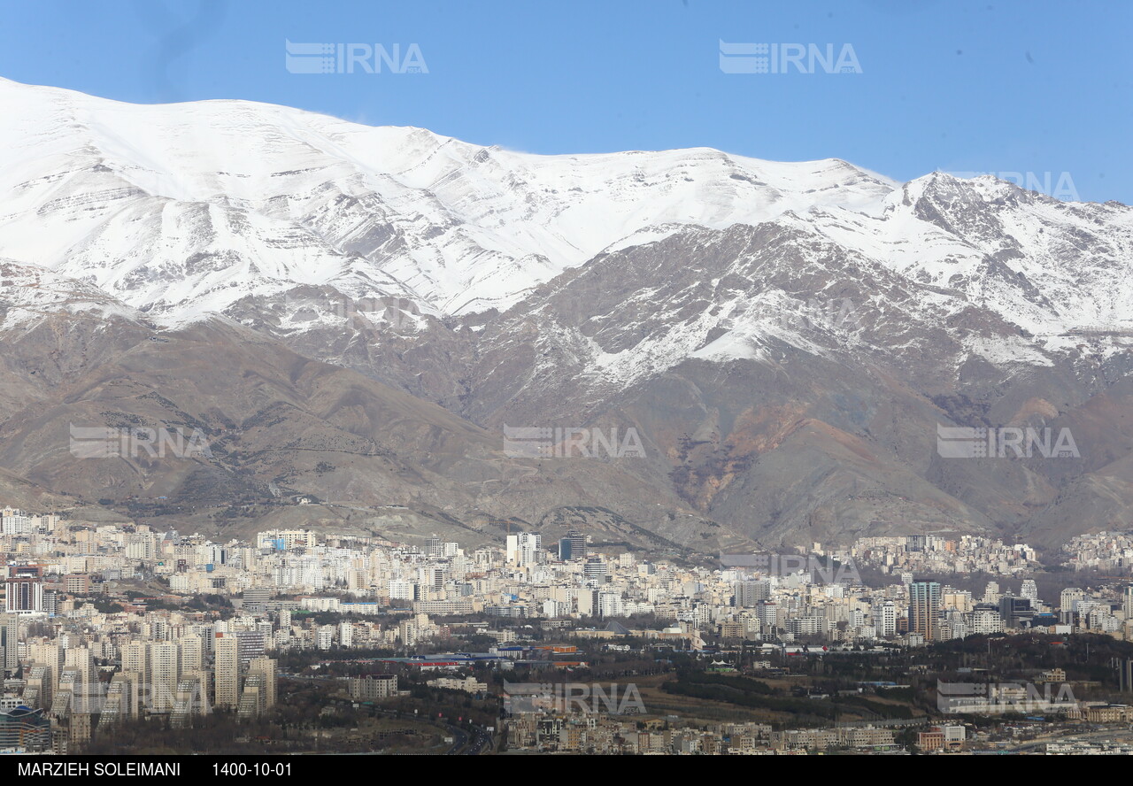 هوای تهران در اولین روز فصل زمستان