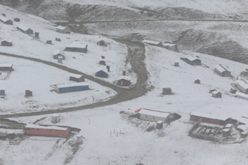 Iran : chutes de neige sur les hauts plateaux du Guilan au nord