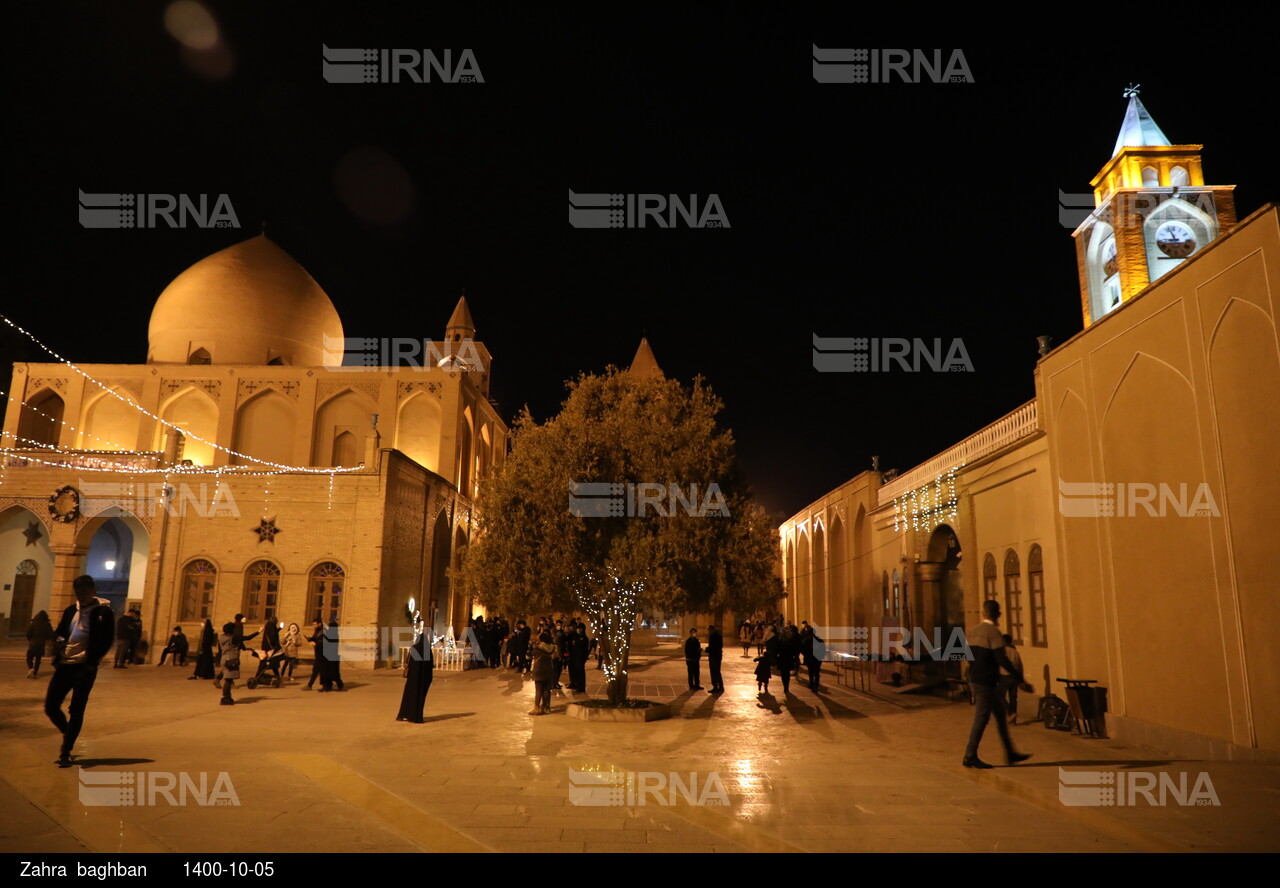 مراسم میلاد حضرت مسیح (ع) در کلیسای وانک و محله جلفای اصفهان