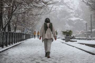 Chutes de neige à Hamadan à l'ouest iranien 