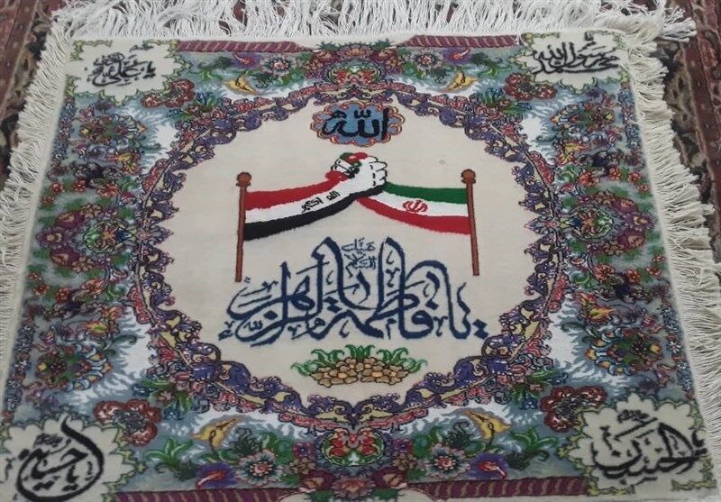 Iranian artist weaves Iran-Iraq friendship tableau rug