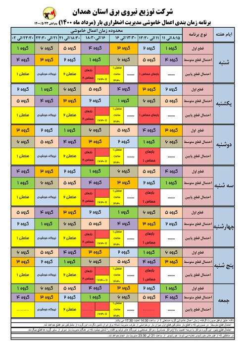 فراموشی خاموشی‌ در همدان با تدبیر دولت سیزدهم