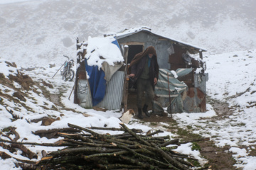 Iran : chutes de neige sur les hauts plateaux du Guilan au nord