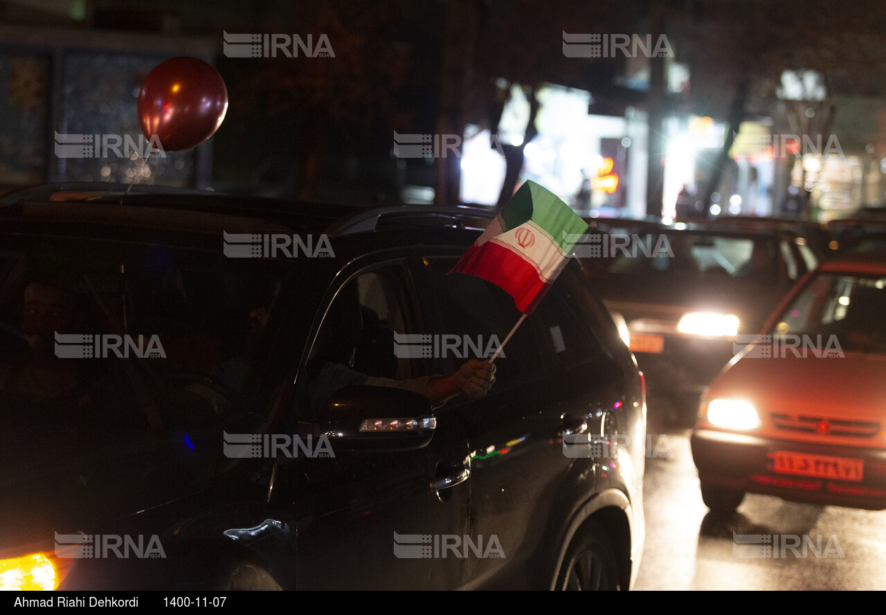 شادی مردم شهرکرد پس از صعود ایران به جام جهانی قطر