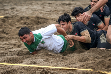 Iran : tournoi de championnat du monde du Kabaddi sur la plage