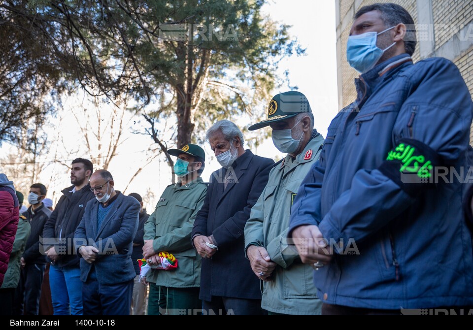 خاکسپاری شهید گمنام در صدا و سیمای مرکز کرمانشاه